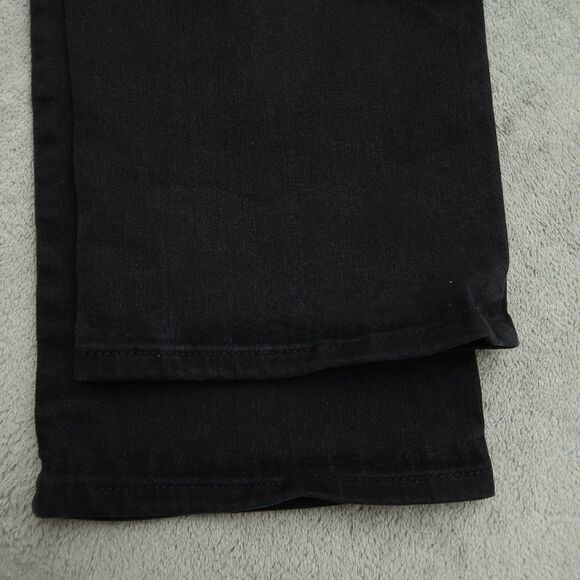 Levi's 714 Jeans Womens Size 31 Black Mid-Rise Straight Denim 30" Inseam Stretch - Picture 15 of 16